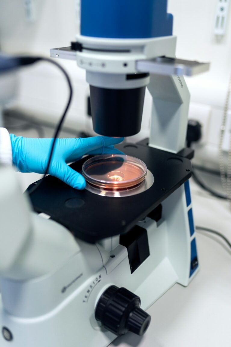 Técnica preparando amostra para ferritina e ferro sérico